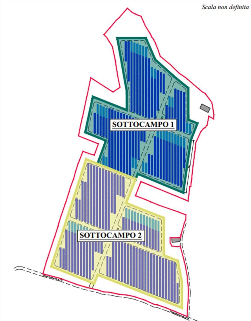Layout dell'impianto agrivoltaico di Butera